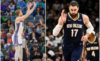 Dominavę Sabonis ir Valančiūnas surengė galingus pasirodymus NBA (išvarytas Popovichius)